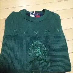 TOMMY HILFIGER ニット L ダークグリーン