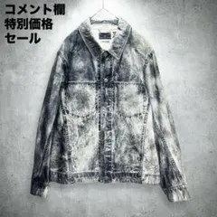 00s✠BLUEBLUE ケミカルウォッシュ風 デニムライク コットンジャケット