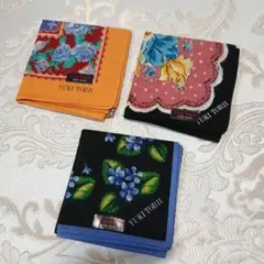 新品　YUKI TORII ブランドハンカチ　3枚セット　花柄　まとめ売りのサムネイル