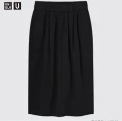 【タグ付き新品】UNIQLO U ユニクロユー ミディスカート ブラック　L