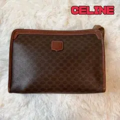 CELINE マカダム クラッチバッグ ブラウン