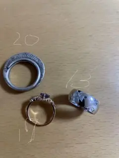 リングセット: シルバー、ステンレス、ゴールドメッキ