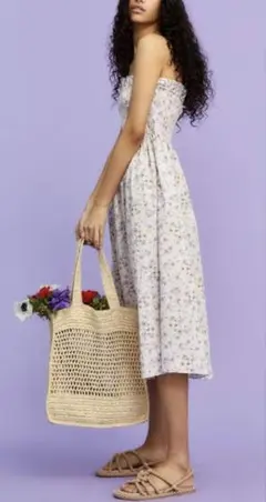 新品！H&M⭐︎シャーリング トップ ワンピース