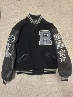 Steichens スタジャン 黒　刺繍　古着