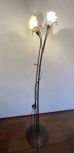 kochan☆管227☆イタリア製☆大塚家具☆アイアン☆フロアーランプ イタリア製アールデコスタイルフロアスタンドランプ BRH 0054