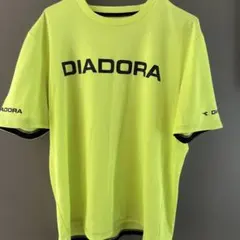DIADORA 蛍光イエロー ドライTシャツ　サイズO（XL）のサムネイル