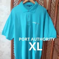 アメカジ PORT AUTHORITY ポロシャツ ターコイズ XL