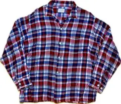 好配色 60s ビンテージ BRENT チェック レーヨンシャツ オンブレ