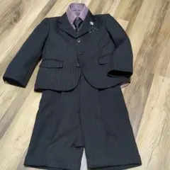 キッズ フォーマルスーツ セットアップ ストライプ　110cm