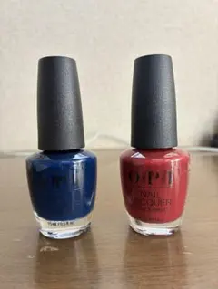 OPI ネイルラッカー 青 赤 15ml 2本セット