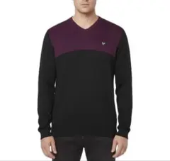 【LYLE & SCOTT】Mサイズ Vネック バイカラー ニット セーター