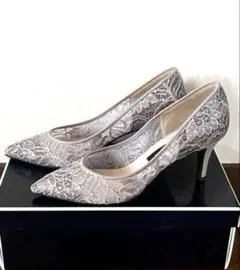 TALANTON by DIANAストーン付チュールレースシアーパンプス23cm