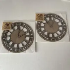 スクラップブッキング　時計　素材　2枚