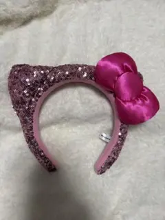 USJ キティーちゃんカチューシャ ピンク スパンコール