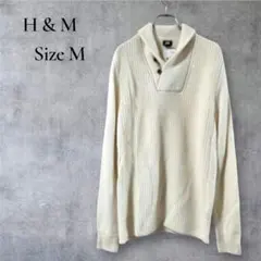 【タグ付き】H & M メンズ 襟付き メンズ プルオーバー ニット Mのサムネイル
