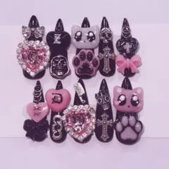 ゴテゴテ 平成 女児 ネイルチップ 地雷 量産 イベント ライブ 推し