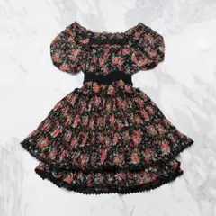 axes femme♡花柄フリルワンピ　森ガール　姫　y2k グランジ　00sのサムネイル