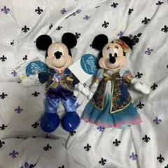 ファンタジースプリングス　ミニー ミッキー ディズニー　ぬいぐるみバッジ