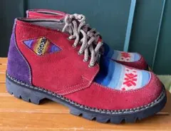 TITICACA チチカカ　カラフルニット模様 ショートブーツ　ワークブーツ