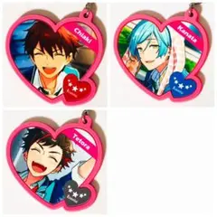 新品★あんスタ【流星隊】アニカフェ★ラバーチャーム★3点セット
