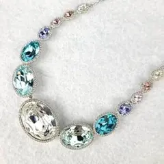 ●極美品□スワロフスキー Caption キャプション オーバル ネックレス 2