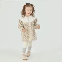 モイモルン　moimoln 裏起毛花柄ワンピース姉妹セット