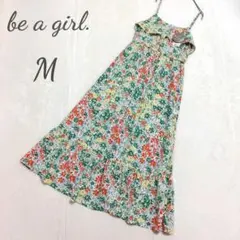 マキシワンピース キャミワンピ 花柄 総柄 フラワー Mサイズ タグ付き