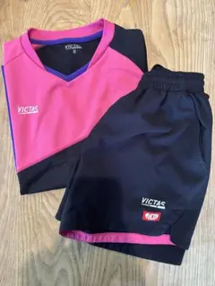 VICTAS 卓球ウェア Mサイズ ピンク/ブラック
