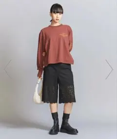 【新品】BEAUTY&YOUTH　レースパンツ　黒　ブラック　春服のサムネイル