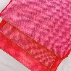 Y6801 ピンクと濃いピンクの帯揚げ まとめセット　リメイク用　絞り