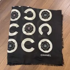 CHANEL シャネル ココマーク 大判 ストール ショール ショール ブラック