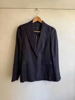 Massimo Dutti リネンブレザー ネイビー サイズ36のサムネイル