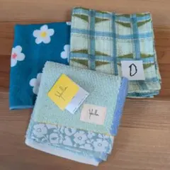 緑色ハンカチ 3枚セット