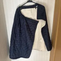 巻きスカート　キルティングレディース Ｍ〜Ｌ　膝掛け 防寒　膝丈ネイビー