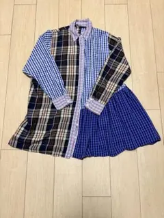 ZARA ザラ チェック柄 パッチワーク チュニック
