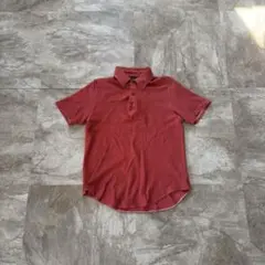 OLD GAP Waffle Knit Polo Shirt Fade Redのサムネイル