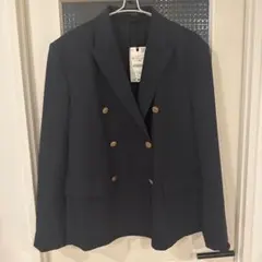 ZARA ダブルブレストブレザー ダークネイビーブルー1564/305 52のサムネイル