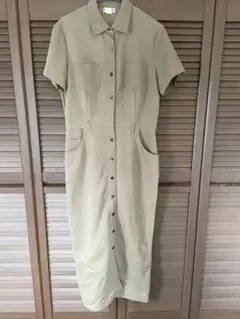 【美品】【長身向け】ROBBIE BEE 半袖シャツワンピース ロングワンピース