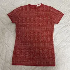 MERVEILEE H. 半袖 ニット トップス レッドのサムネイル