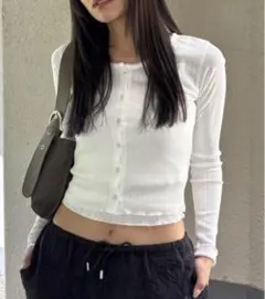 moussy ホワイト アンサンブル　カーディガン　キャミソールのサムネイル
