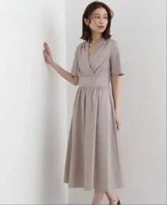 ドゥクラッセ リネン ロングワンピース 大きいサイズ 15号 Aライン