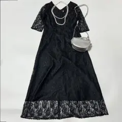 美品　アパートバイローリーズ　総レースロングワンピース　M クリーニング済