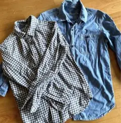 GapKids ユニクロ150cm長袖シャツ2枚セット
