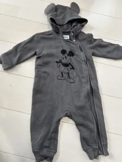ベビーギャップミッキーマウス耳付きフードロンパース 70