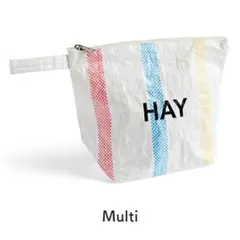新品 ヘイ HAY CANDY STRIPE WASH BAG M マルチカラー