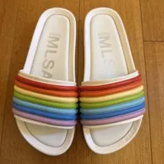 新品未使用RAINBOW レインボーベージュサンダル 25センチ RAINBOW SANDALS レインボーサンダル レディースモデル