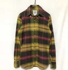 【セール】BLACK FLEECE／米国製／赤／橙／チェック／BD