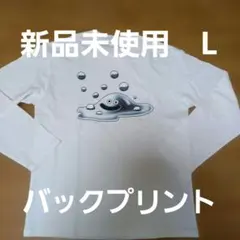 ドラクエ　はぐれメタルロングTシャツ　はぐりんシャツ インポート品　白　L