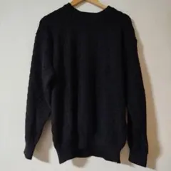 LANCEL ウールアルパカ ニット ブラック Lサイズ 日本製