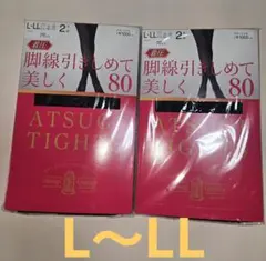 ATSUGI アツギ 脚線引き締めて美しく タイツ L-LL 4足分 黒 着圧